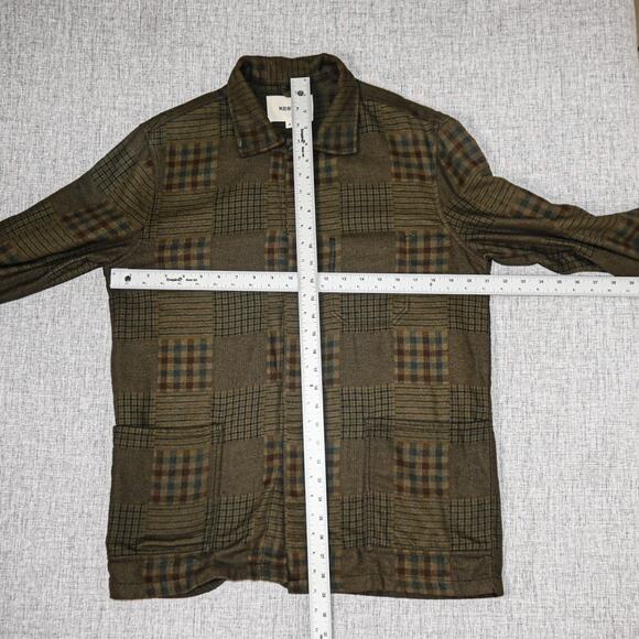 KESTIN Men's Small Arbroath Shirt Jacket Green Patchwork Cotton flannel - Picture 8 of 9